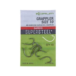 KORUM Grappler Supersteel Eyed - Barbed (10pcs)