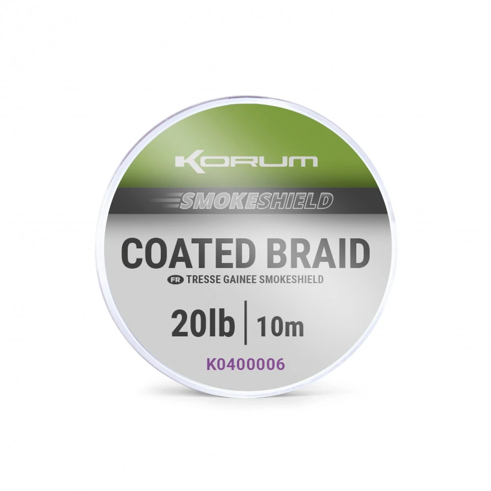 Korum Smokescreen Coated Braid 20 LB - 10 Meter 1 Korum Smokescreen Coated Braid 20 LB - 10 Meter