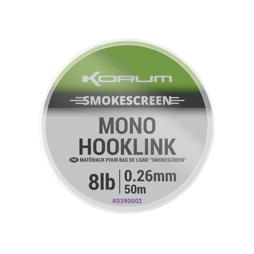 Korum Smokescreen Mono Hooklink 0.28 Mm 1 Korum Smokescreen Mono Hooklink 0.28 Mm