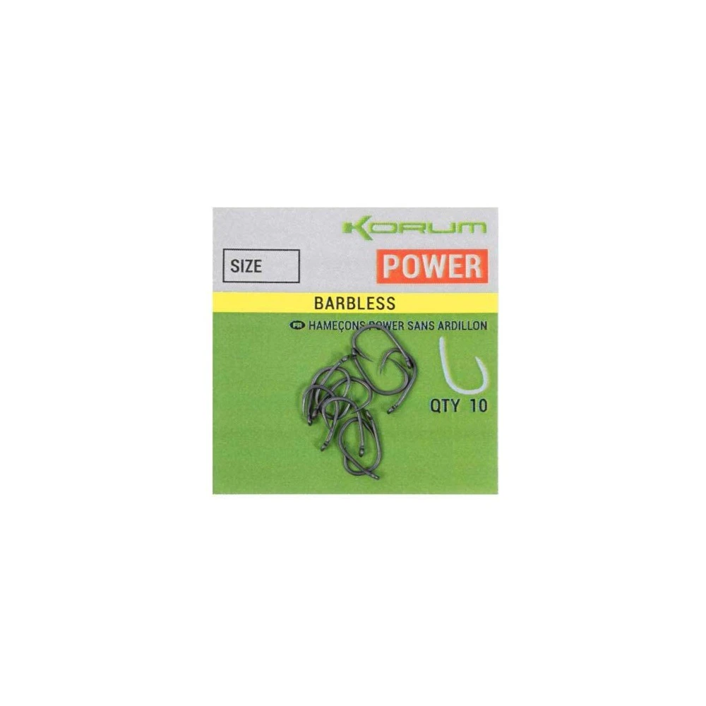 Korum Xpert Power Size 8 Barbless Hook 1 Korum Xpert Power Size 8 Barbless Hook