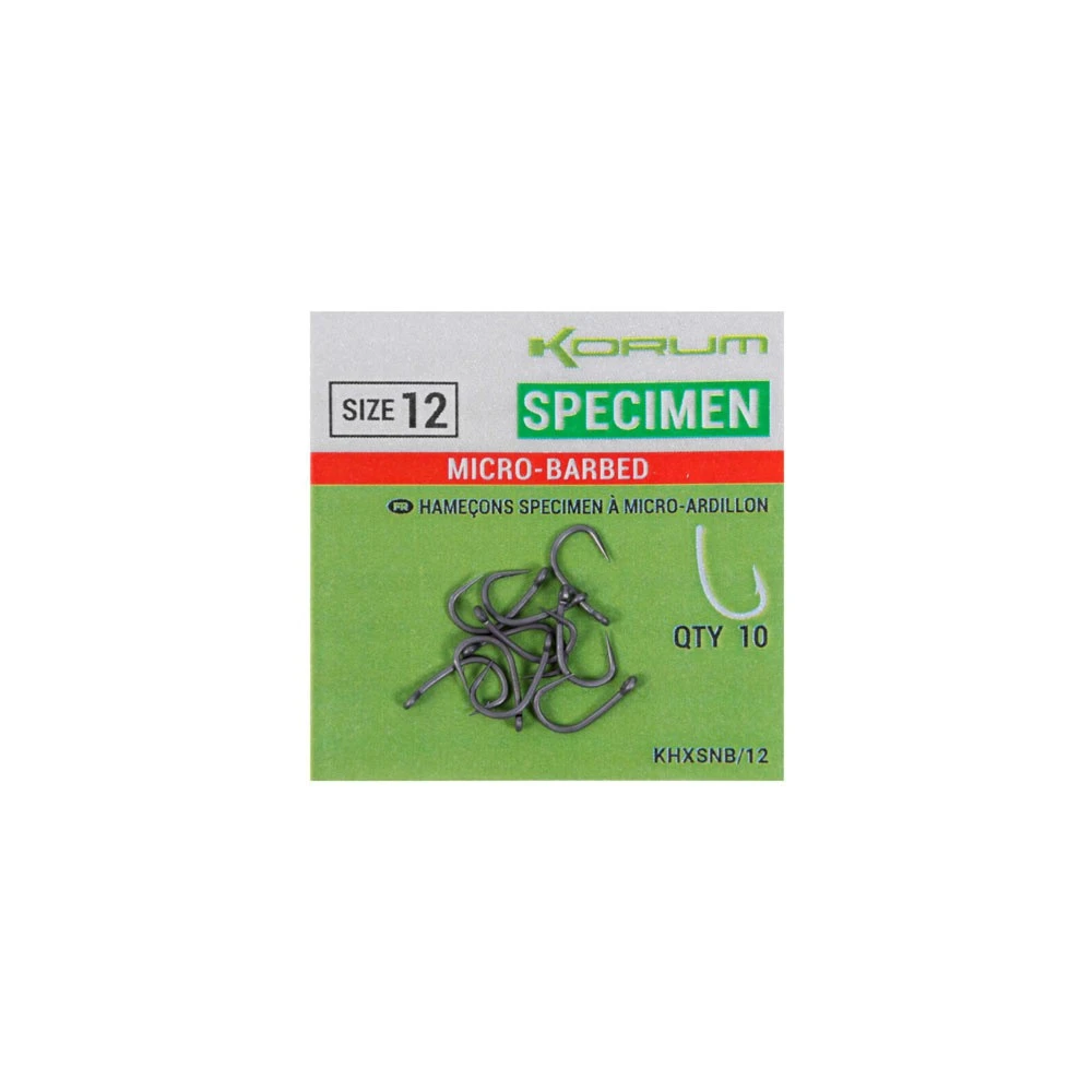 Korum Xpert Specimen Micro Size 16 Barbed Hook 1 Korum Xpert Specimen Micro Size 16 Barbed Hook